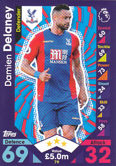 Damien Delaney Crystal Palace 2016/17 Topps Match Attax #79